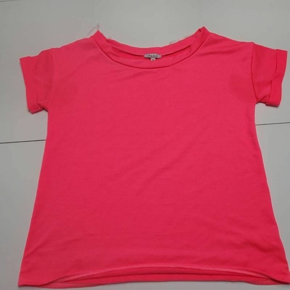 White Birch Womens T-Shirt Pink Short Sleeve Crew Neck Cuffed Hem Pullover Tee M